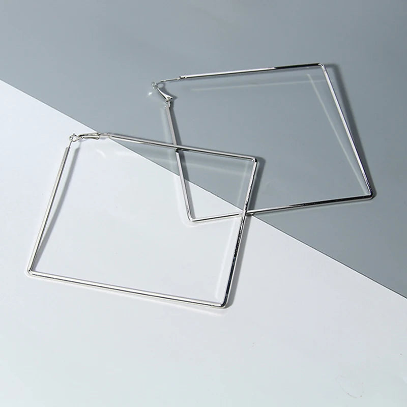 Oversize Geometric Big Hoop Earrings