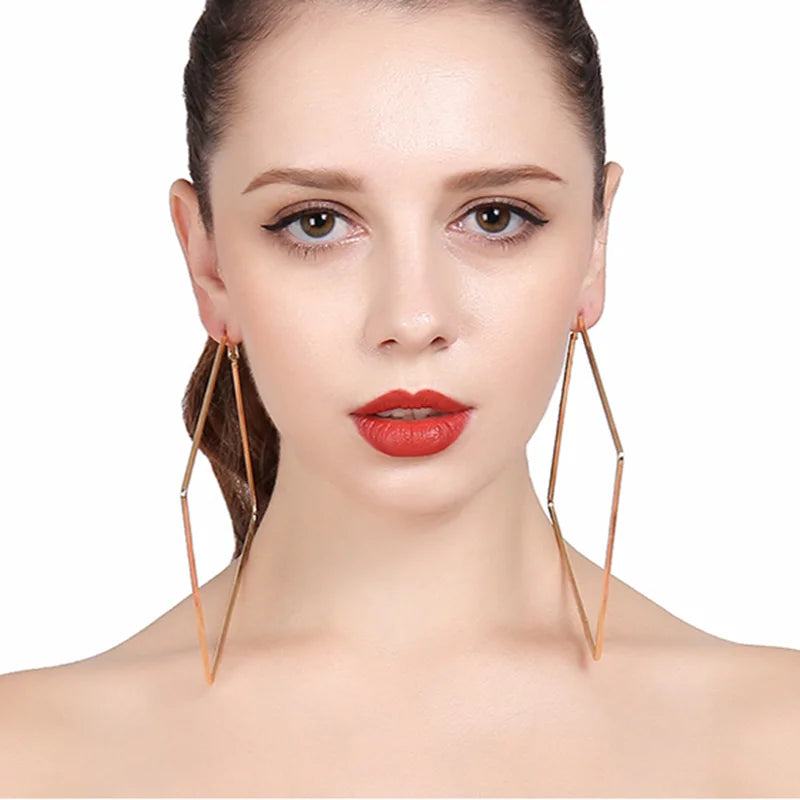 Oversize Geometric Big Hoop Earrings