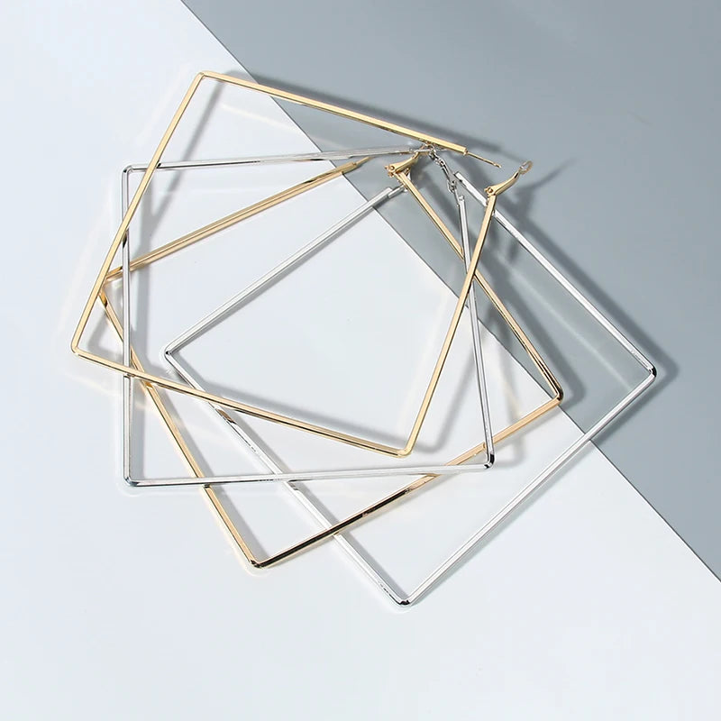 Oversize Geometric Big Hoop Earrings