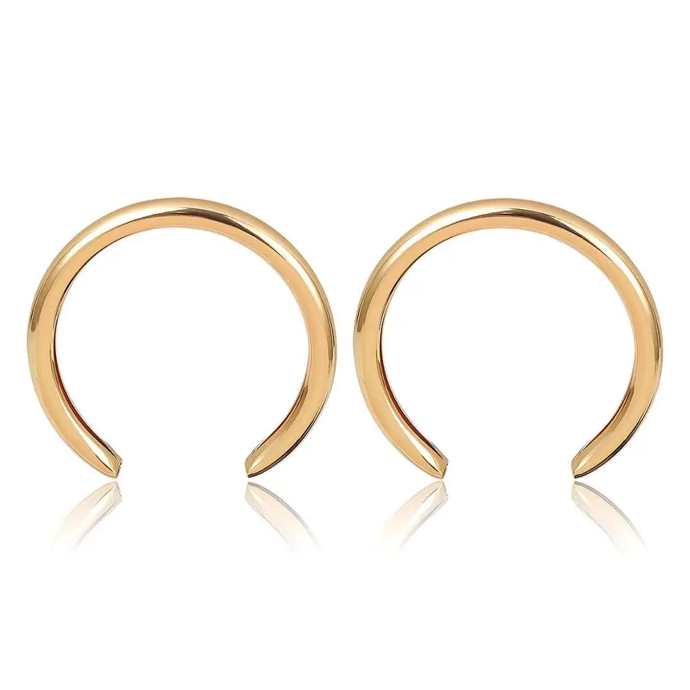 Big Open Round Drop Earrings