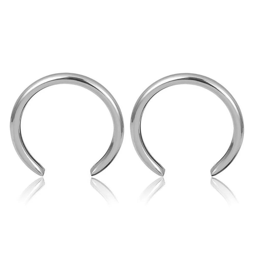 Big Open Round Drop Earrings