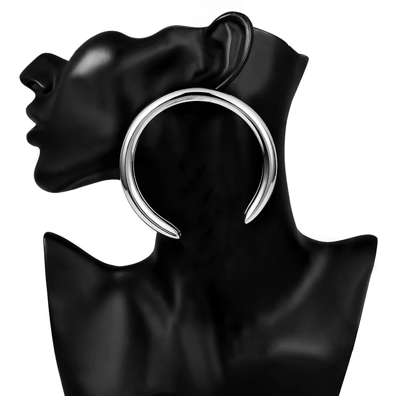 Big Open Round Drop Earrings