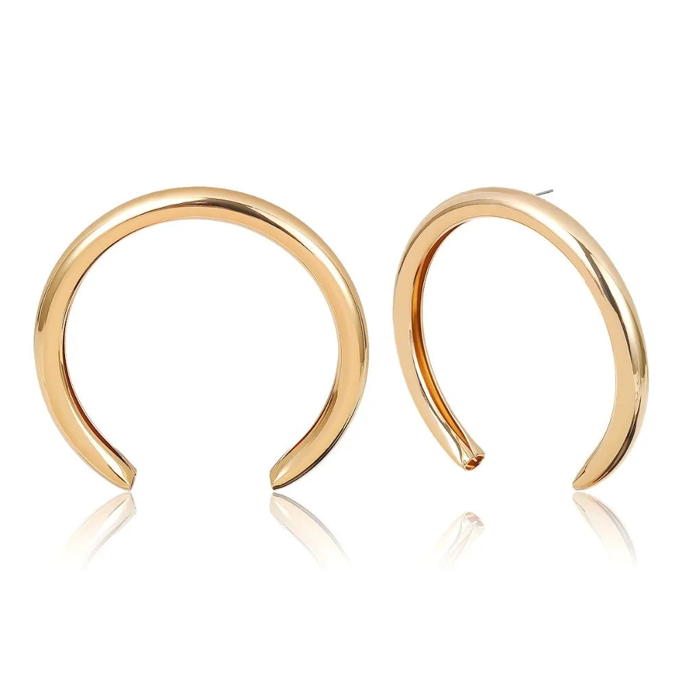 Big Open Round Drop Earrings