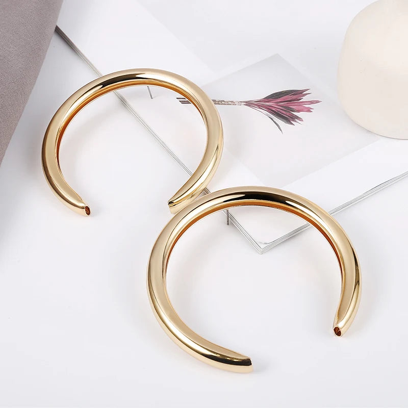Big Open Round Drop Earrings
