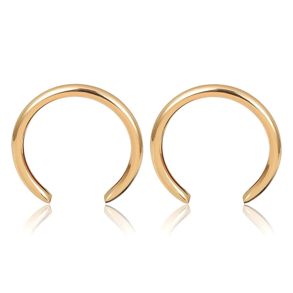 Big Open Round Drop Earrings
