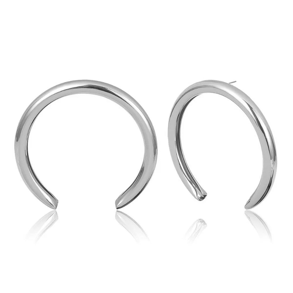 Big Open Round Drop Earrings