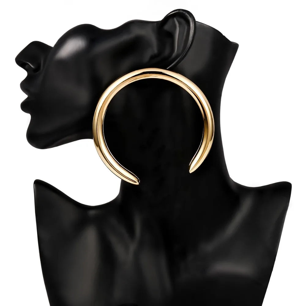Big Open Round Drop Earrings