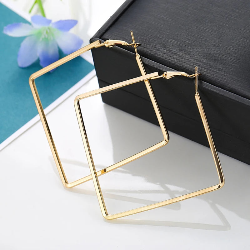 Oversize Geometric Big Hoop Earrings