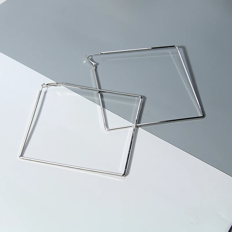 Oversize Geometric Big Hoop Earrings
