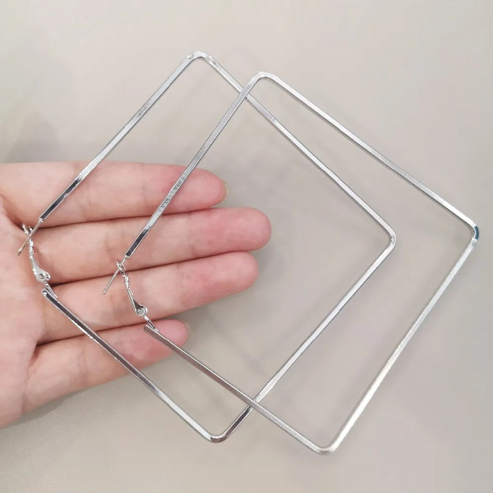 Oversize Geometric Big Hoop Earrings