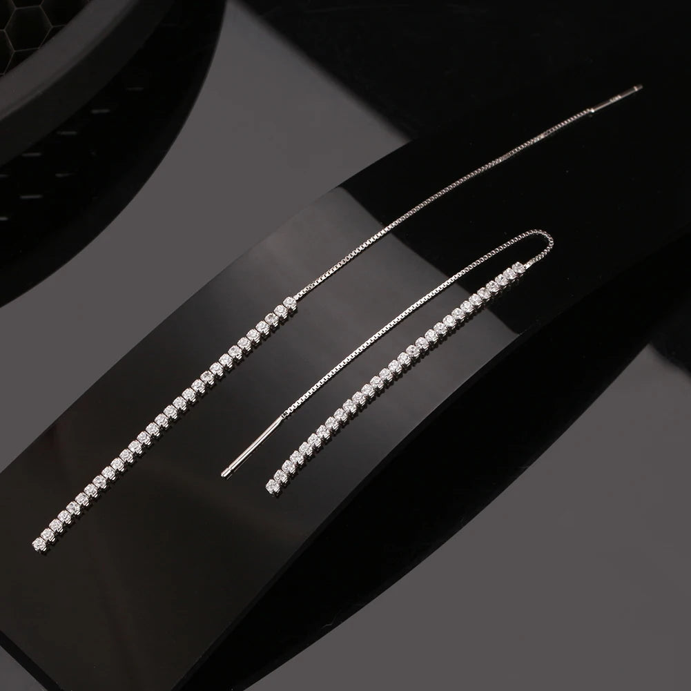 Minimalism Dangle Long Chains Earrings