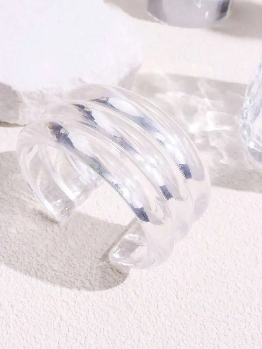 Vintage Transparent Resin Bangle