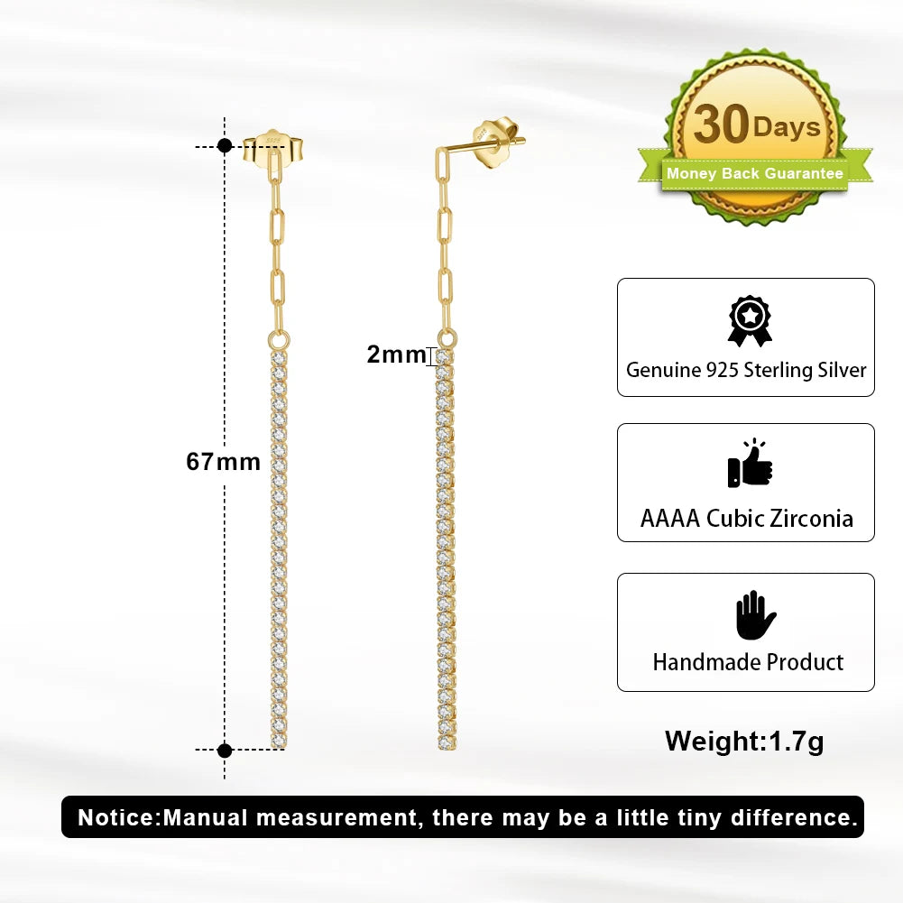 Minimalism Dangle Long Chains Earrings