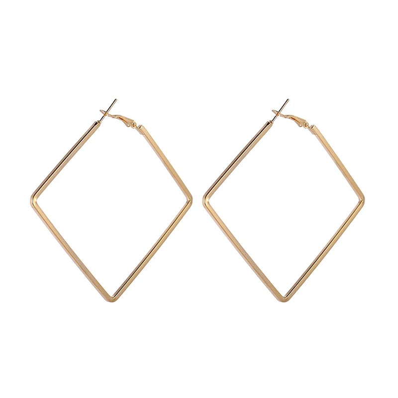 Oversize Geometric Big Hoop Earrings