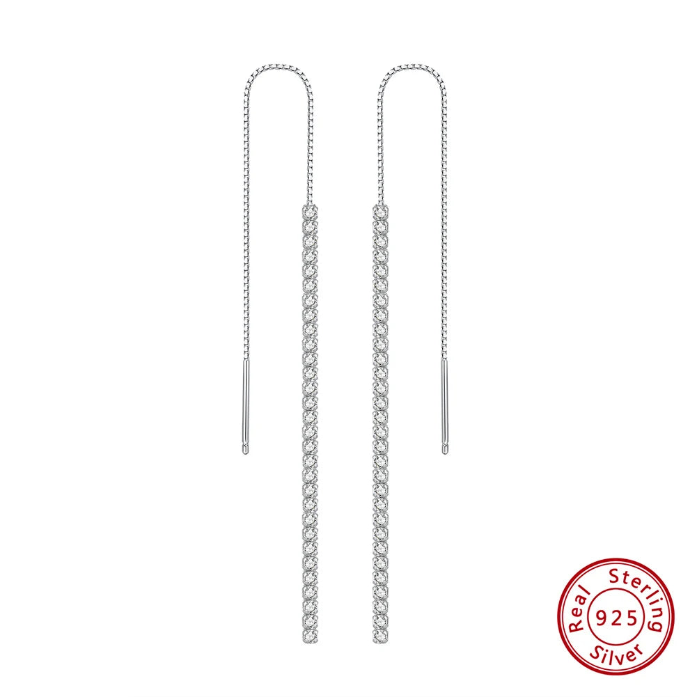 Minimalism Dangle Long Chains Earrings