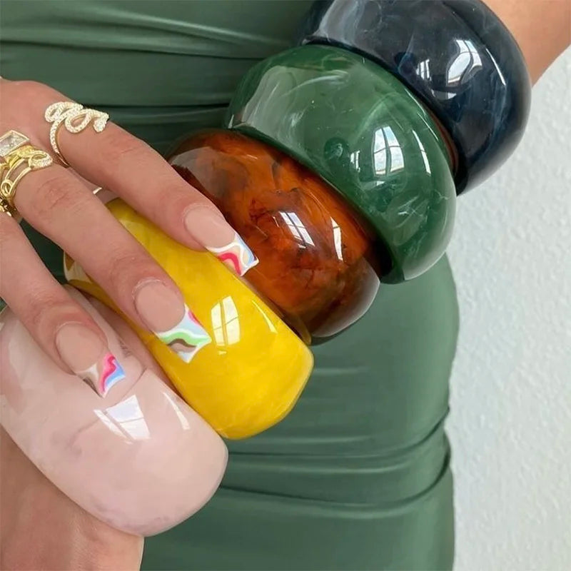 Vintage Resin Cuff Bangles