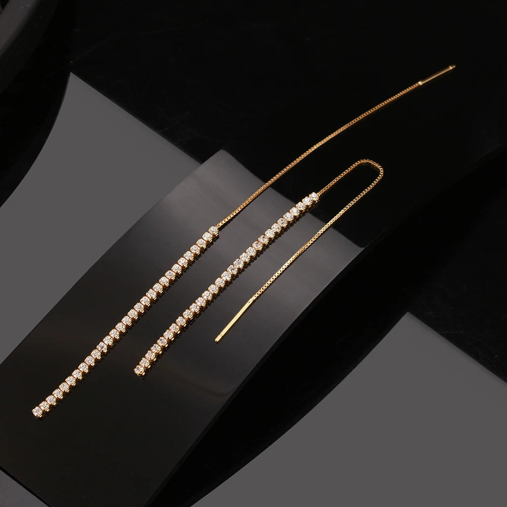 Minimalism Dangle Long Chains Earrings