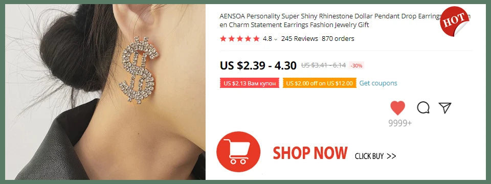 Big Open Round Drop Earrings