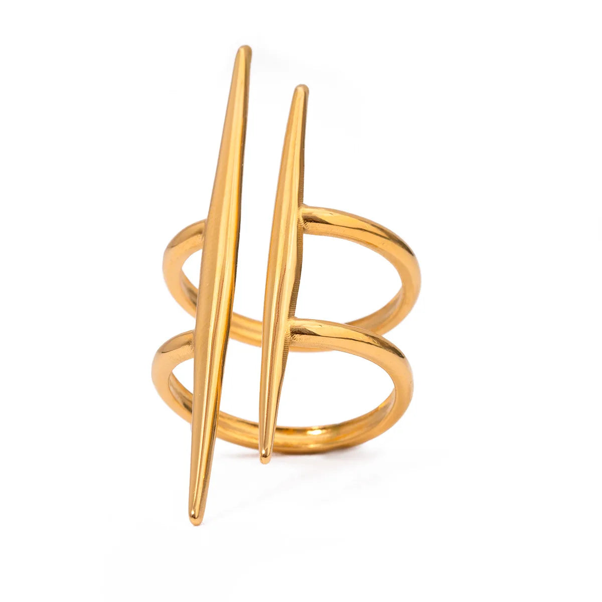 Vintage Double Line Hollowed Out Ring
