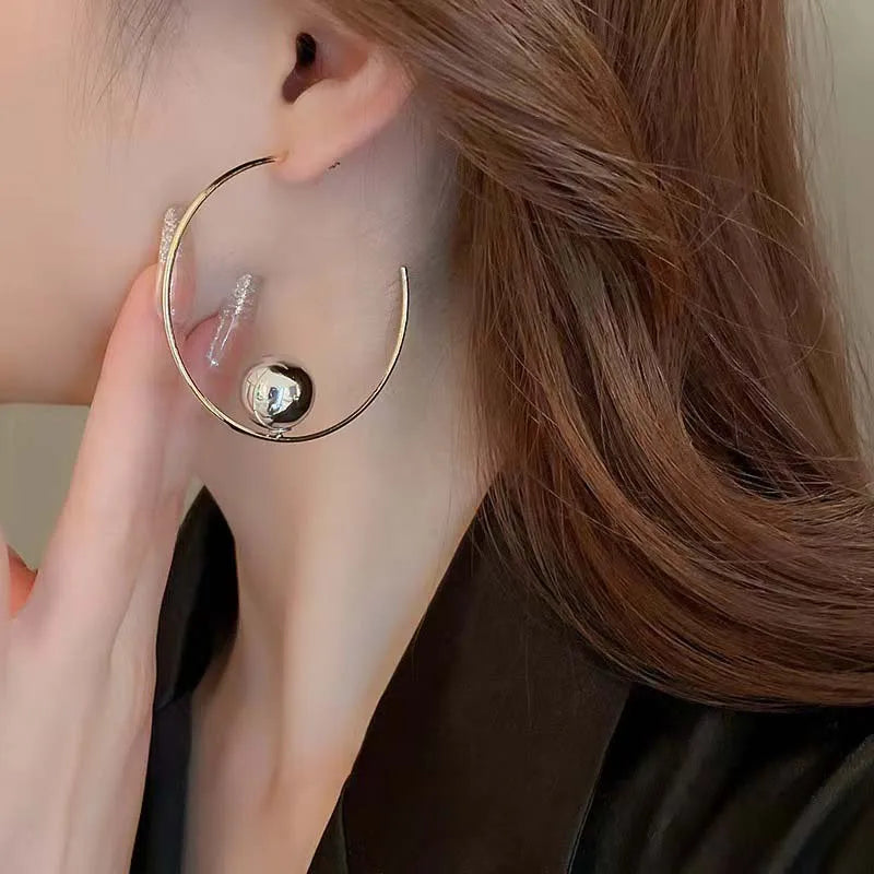 Big Circle Hoop Earrings