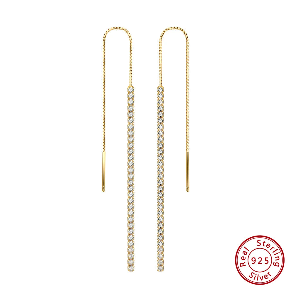 Minimalism Dangle Long Chains Earrings