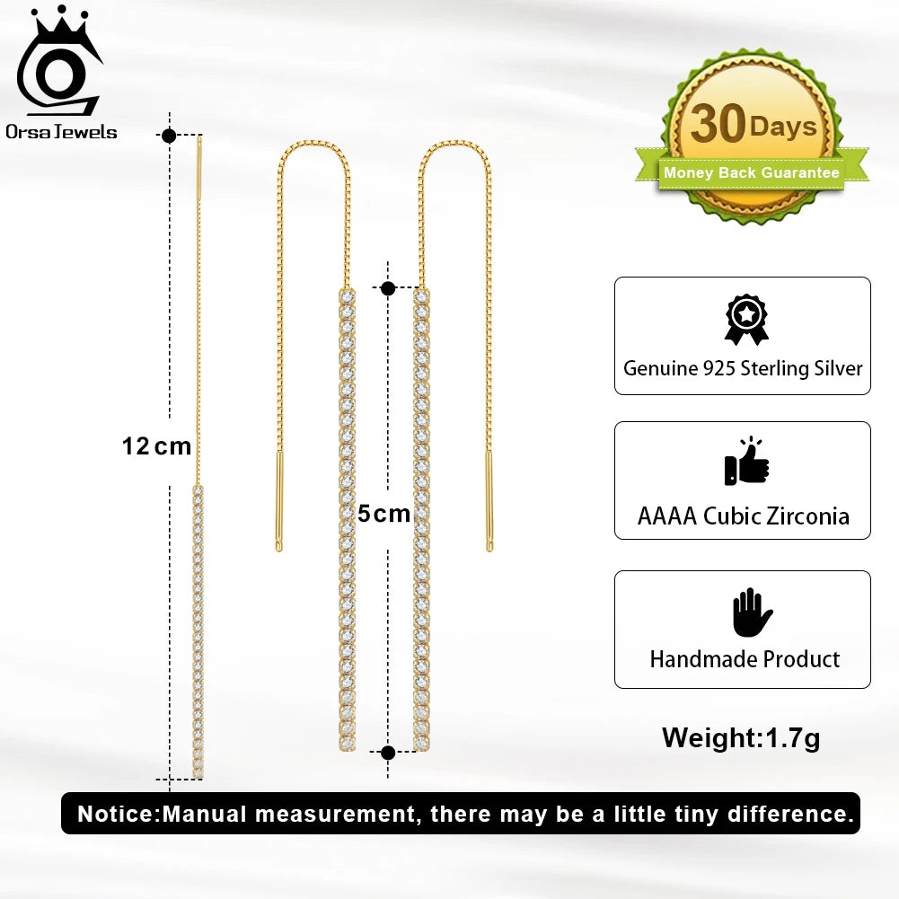 Minimalism Dangle Long Chains Earrings