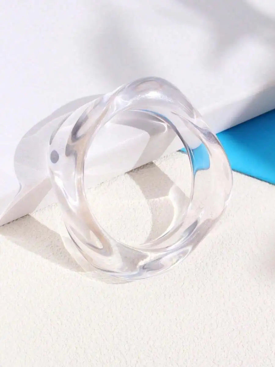 Vintage Transparent Resin Bangle