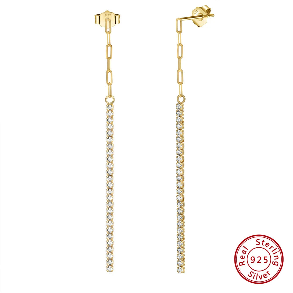 Minimalism Dangle Long Chains Earrings
