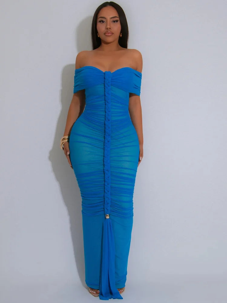 Goddess Mesh Maxi Dress