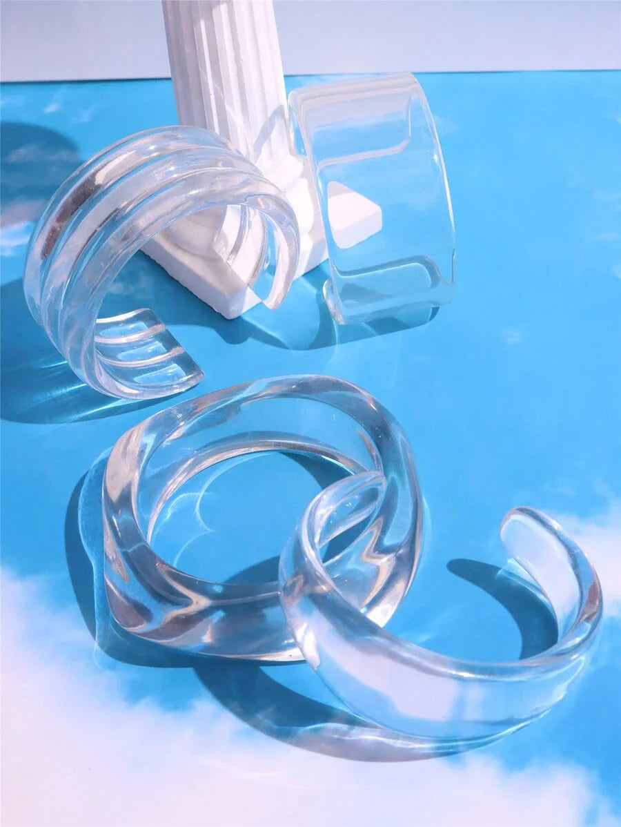 Vintage Transparent Resin Bangle