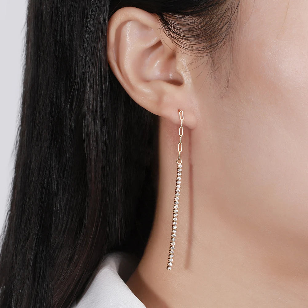 Minimalism Dangle Long Chains Earrings