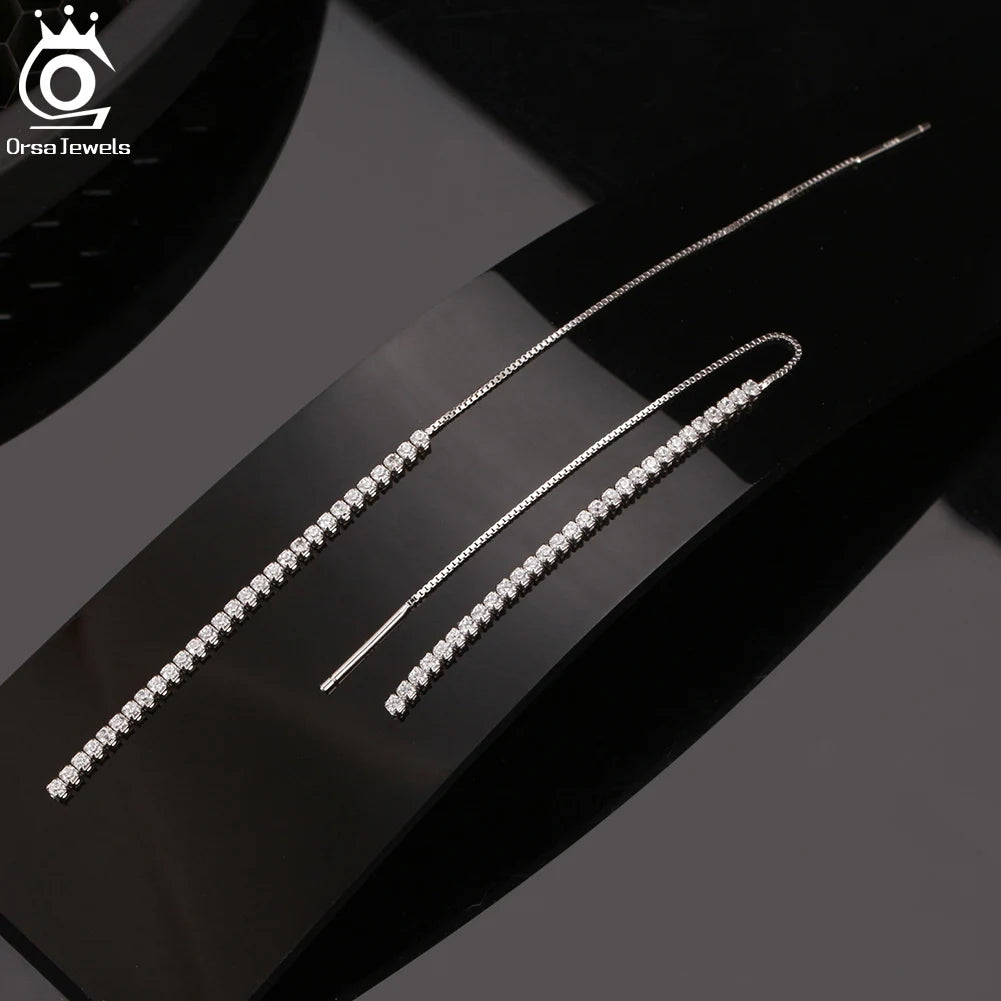 Minimalism Dangle Long Chains Earrings