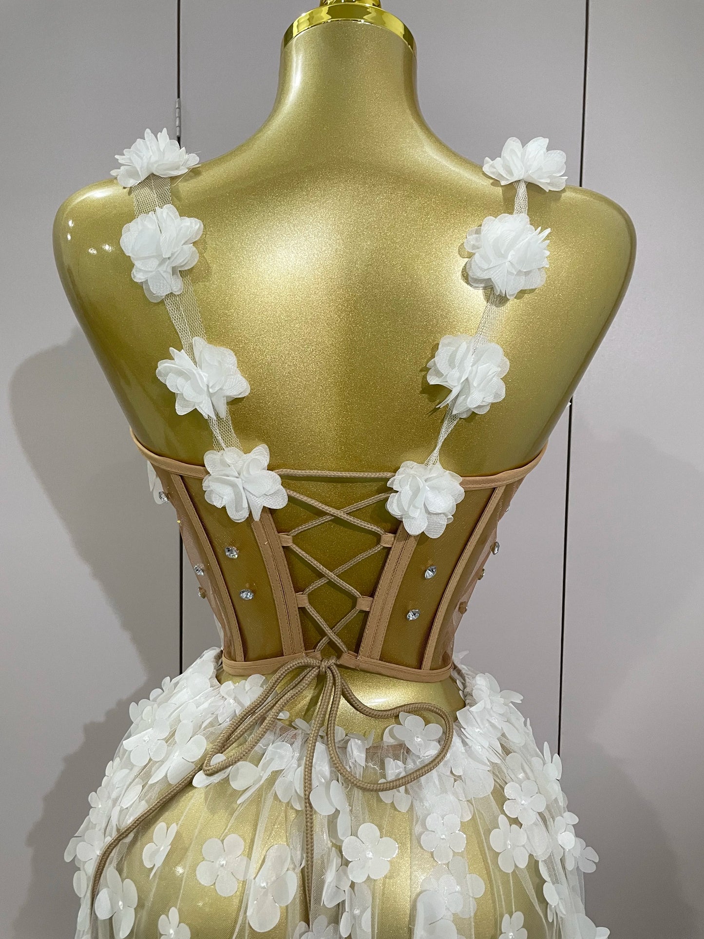 Sexy Mesh See Through Flowers Dress