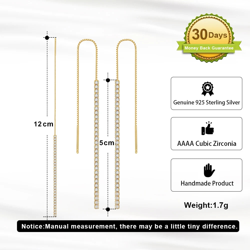 Minimalism Dangle Long Chains Earrings