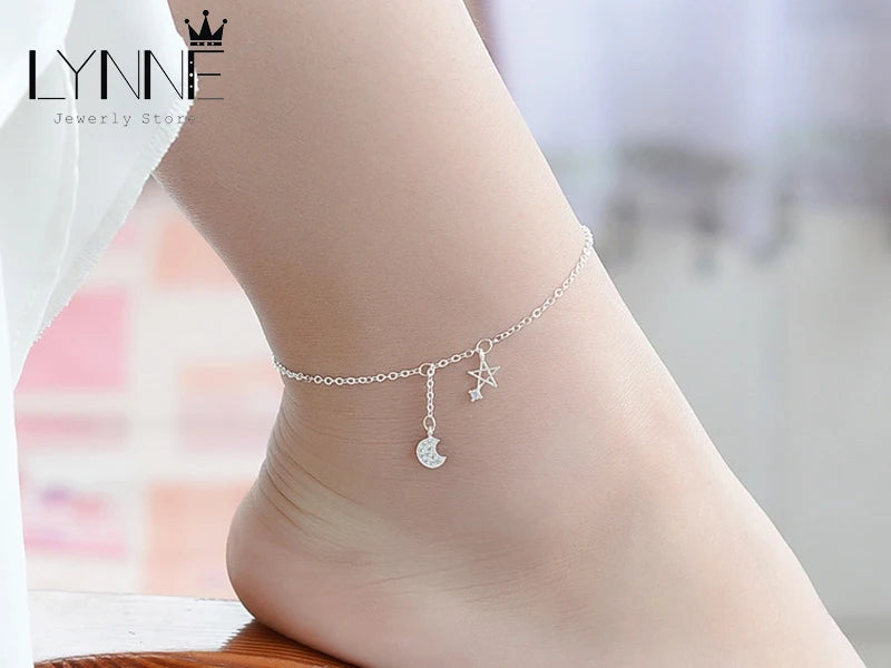 Star & Moon Anklet