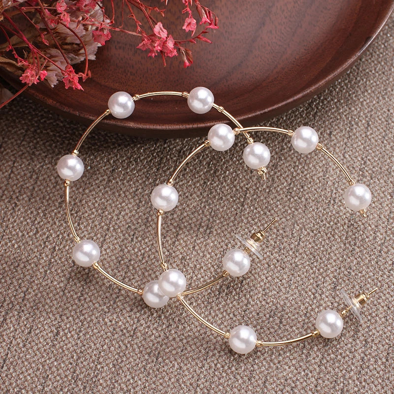 Boho Imitation Pearl Earrings