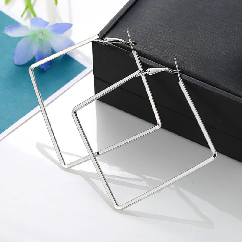 Oversize Geometric Big Hoop Earrings