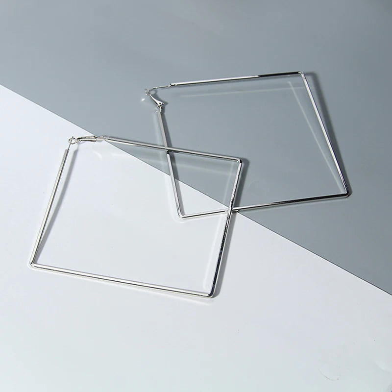 Oversize Geometric Big Hoop Earrings