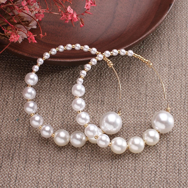 Boho Imitation Pearl Earrings