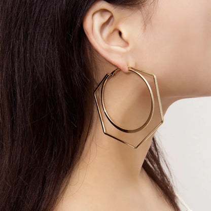 Oversize Geometric Big Hoop Earrings
