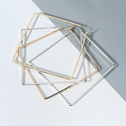 Oversize Geometric Big Hoop Earrings