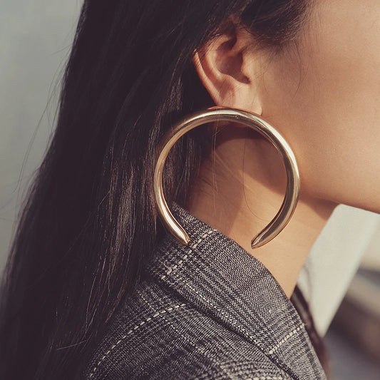 Big Open Round Drop Earrings