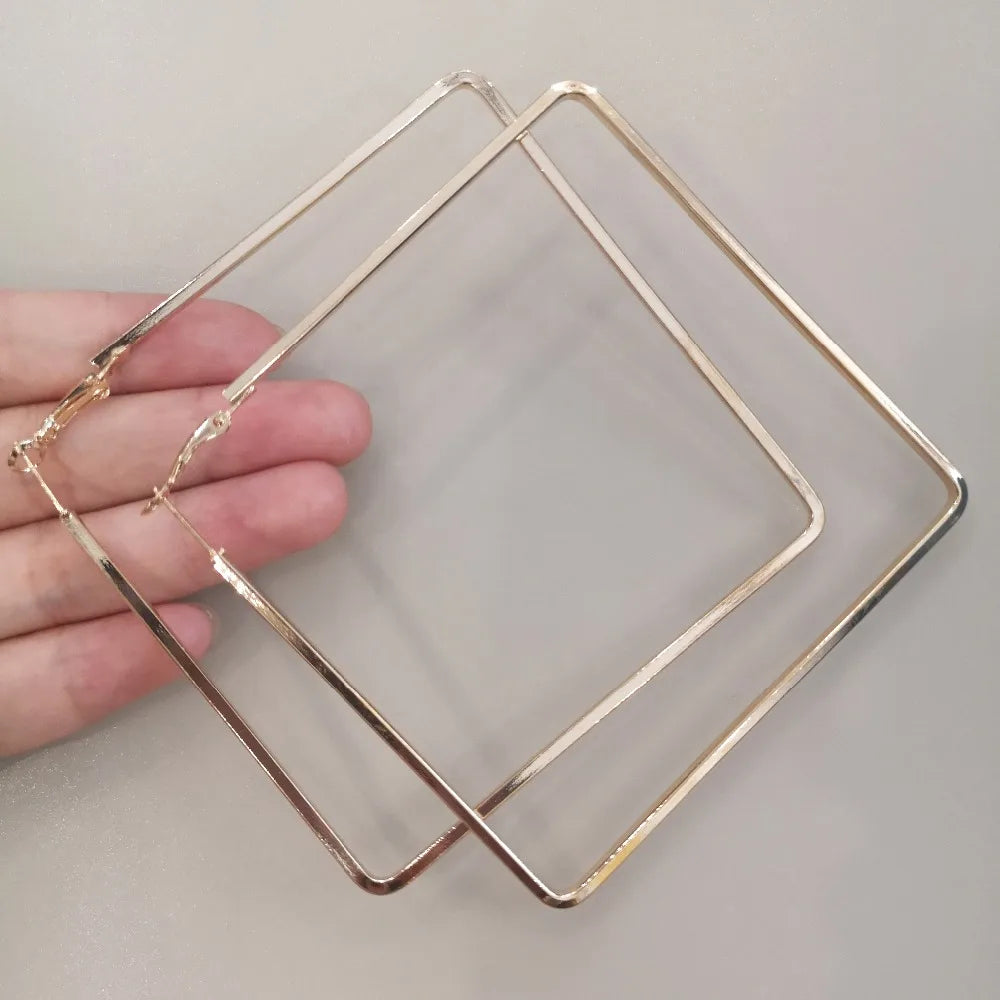 Oversize Geometric Big Hoop Earrings
