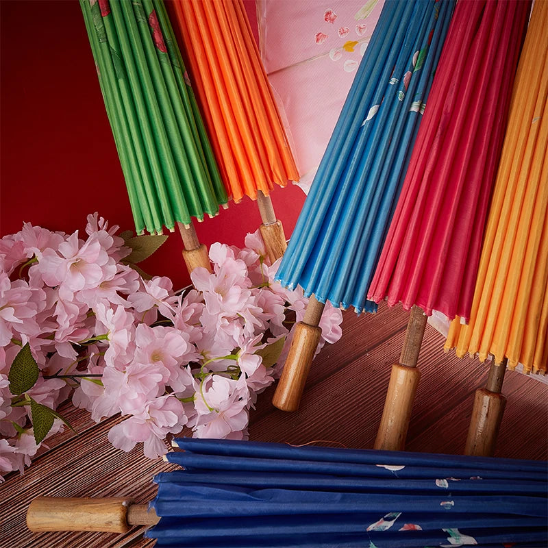 Japanese Cherry Blossoms Cloth Umbrella