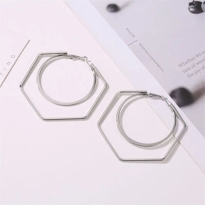 Oversize Geometric Big Hoop Earrings