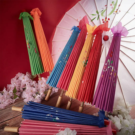 Japanese Cherry Blossoms Cloth Umbrella