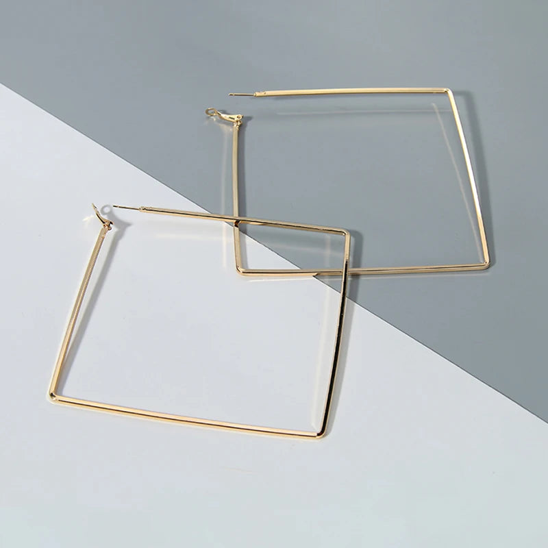 Oversize Geometric Big Hoop Earrings