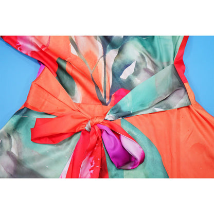 Tie Dye Sleeveless V-neck Jumpsuit