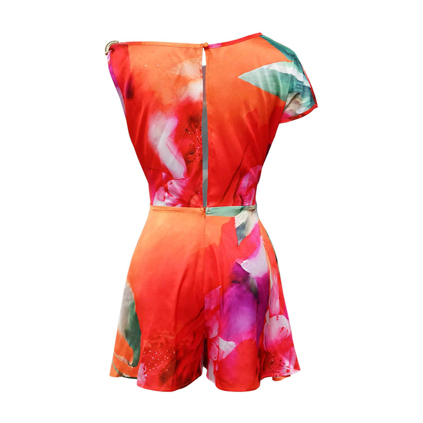 Tie Dye Sleeveless V-neck Jumpsuit