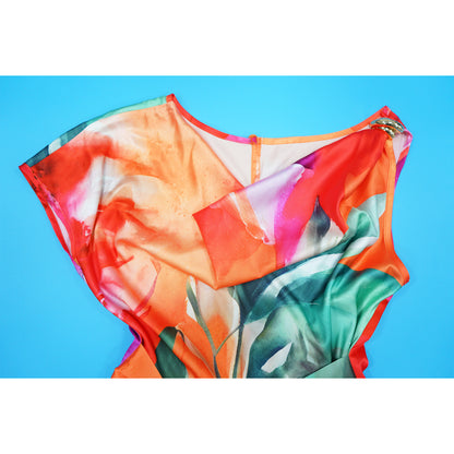 Tie Dye Sleeveless V-neck Jumpsuit